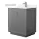 Option Dark Gray / Carrara Cultured Marble Top / Brushed