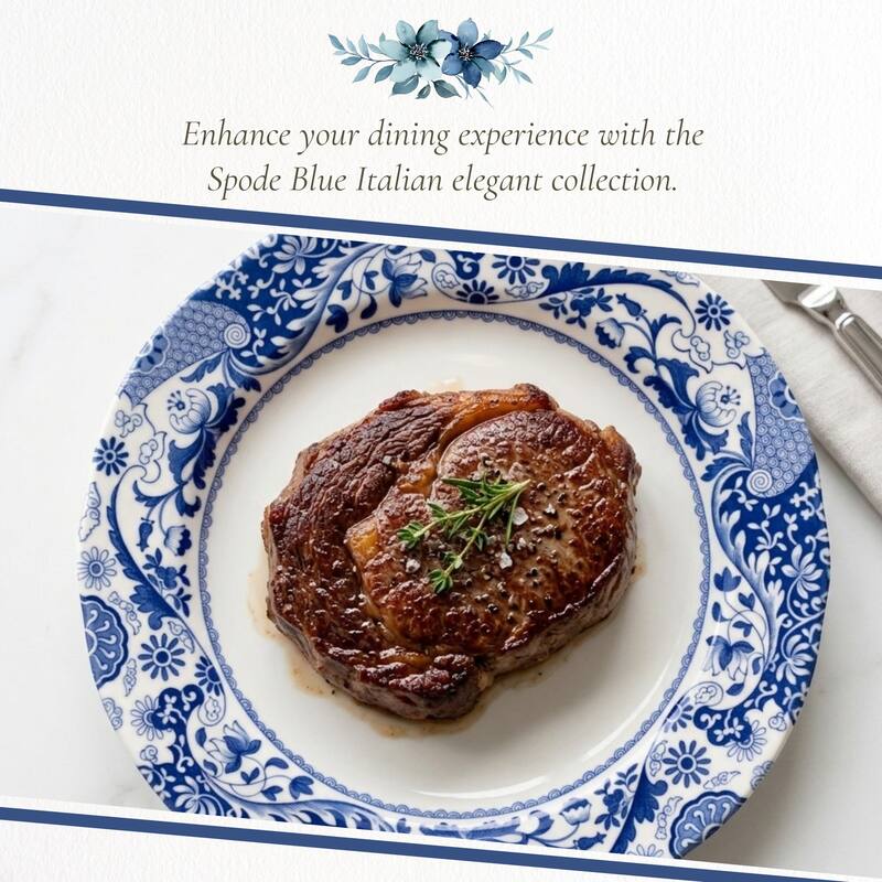 Spode Blue Italian Brocato Plate