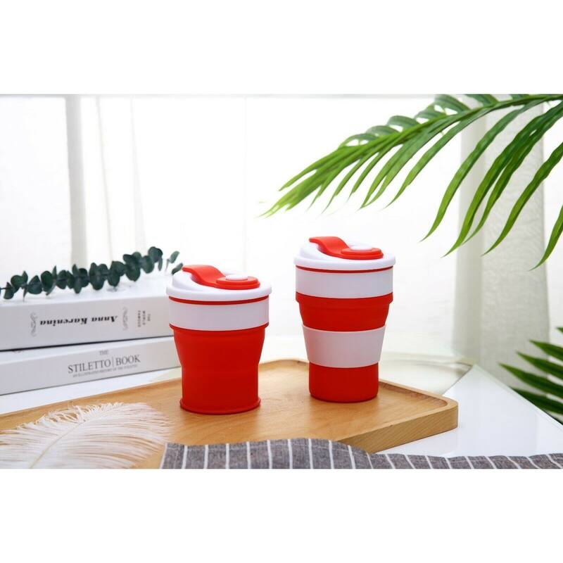 YBM Home Silicone Collapsible Travel Cup with Lid