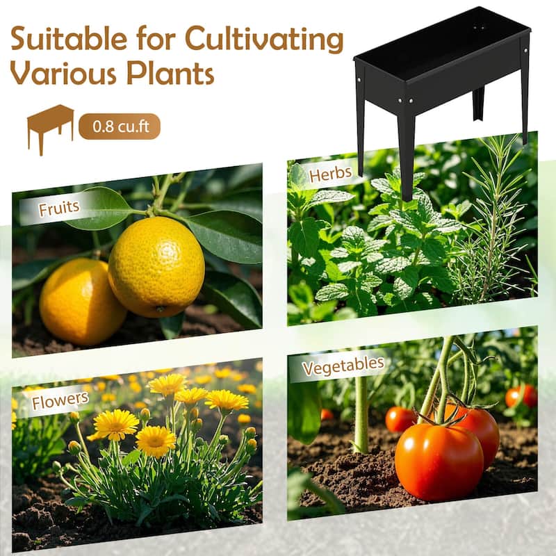 Costway Raised Garden Bed Elevated Metal Planter Box with Legs - See Details