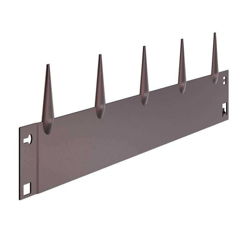 39" Long Brown Galvanized Metal 5-Piece Flexible Landscape Garden Edging Border with Spikes - 39 x 7.13 x 0.06 in