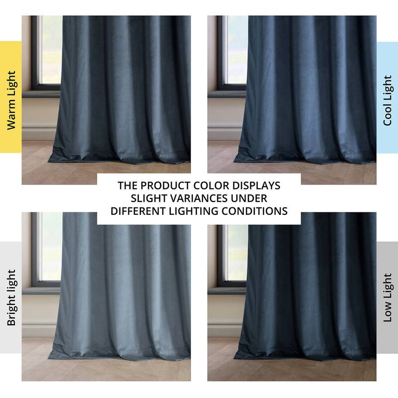 Exclusive Fabrics Heritage Plush Velvet Room Darkening Grommet Curtain (1 Panel)
