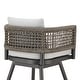 preview thumbnail 6 of 10, Alegria Outdoor Patio Swivel Counter Stool in Aluminum with Rope and Cushions
