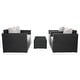 preview thumbnail 6 of 52, SAFAVIEH Outdoor Patio Furniture Machie 4-Piece Conversation Set
