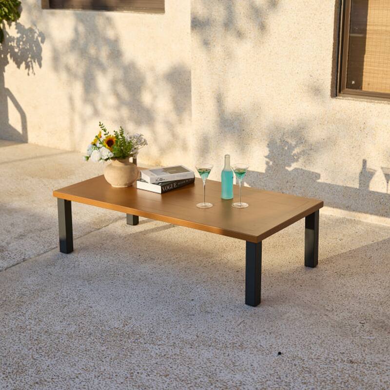 Rectangular Outdoor Coffee Table - Black