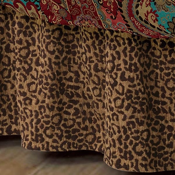 Paseo Road by HiEnd Accents San Angelo Leopard Bed Skirt Bed Bath