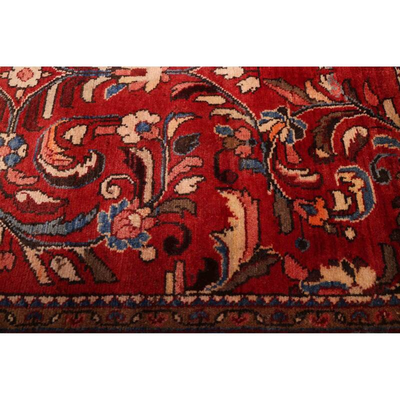 ECARPETGALLERY Hand-knotted Andelz Red Wool Rug - 3'5 x 10'2