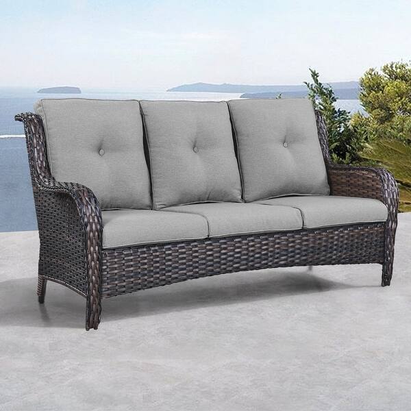 Outdoor Wicker Sofa Patio Rattan Wicker Furniture Cushion Sofa On Sale Bed Bath & Beyond
