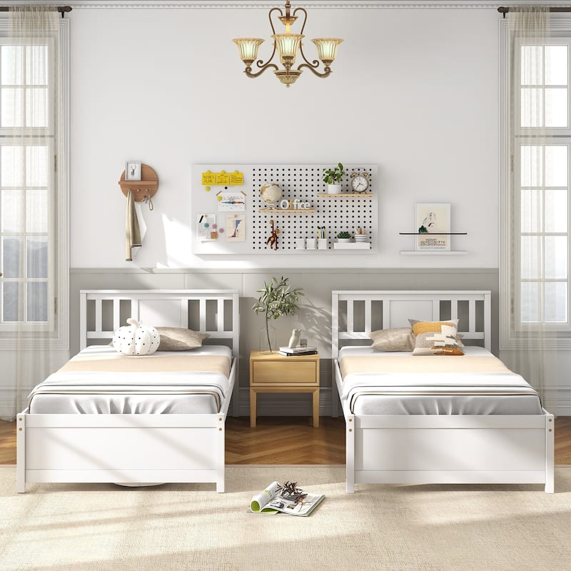 Gymax Twin / Queen / Full Size Bed Frame w/ Headboard Wood Slat