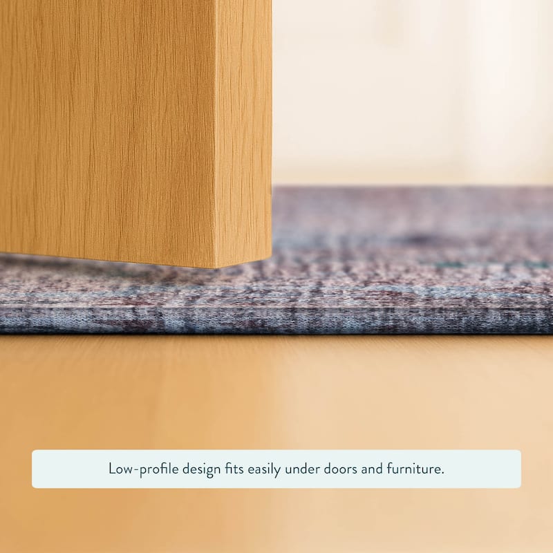 Machine Washable Indoor/ Outdoor Vintage Traditional Chantille Rug