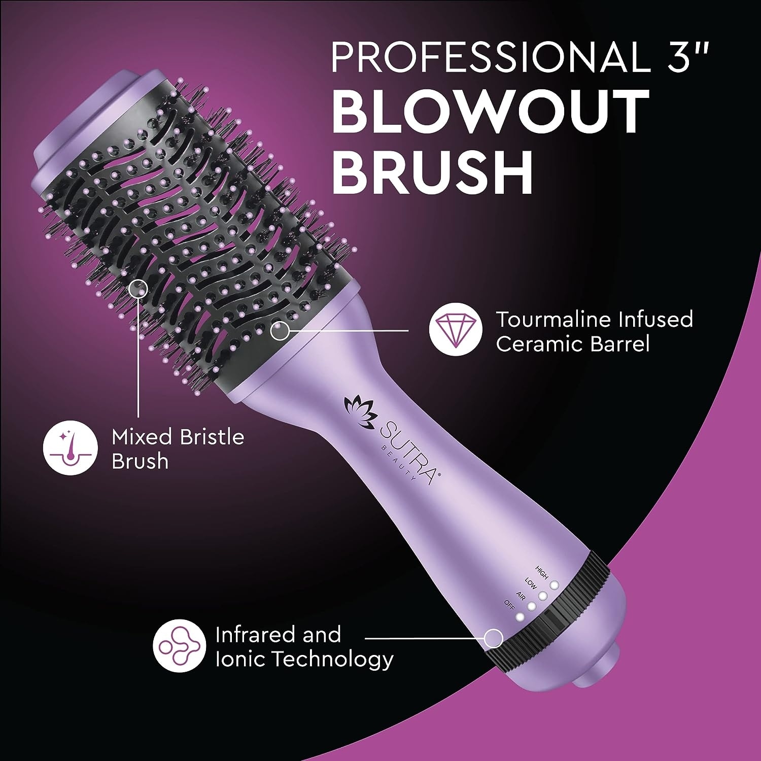 Sutra Beauty Fast Dry Microfiber Hair Towel - Purple