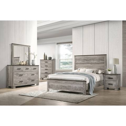 Picket HousPicket House Furnishings Adam Full Panel 4PC Bedroom Set in Graye Furnishings Adam Full Panel 4PC Bedroom Set in Gray