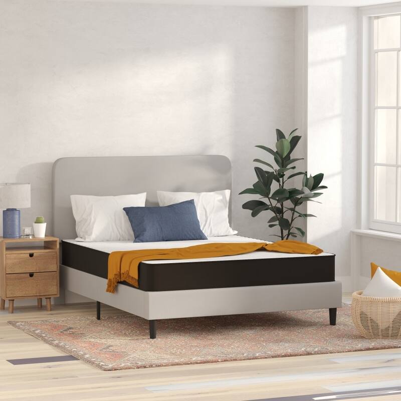 Medium Tight Top Innerspring Hybrid Mattress - Gray - Queen