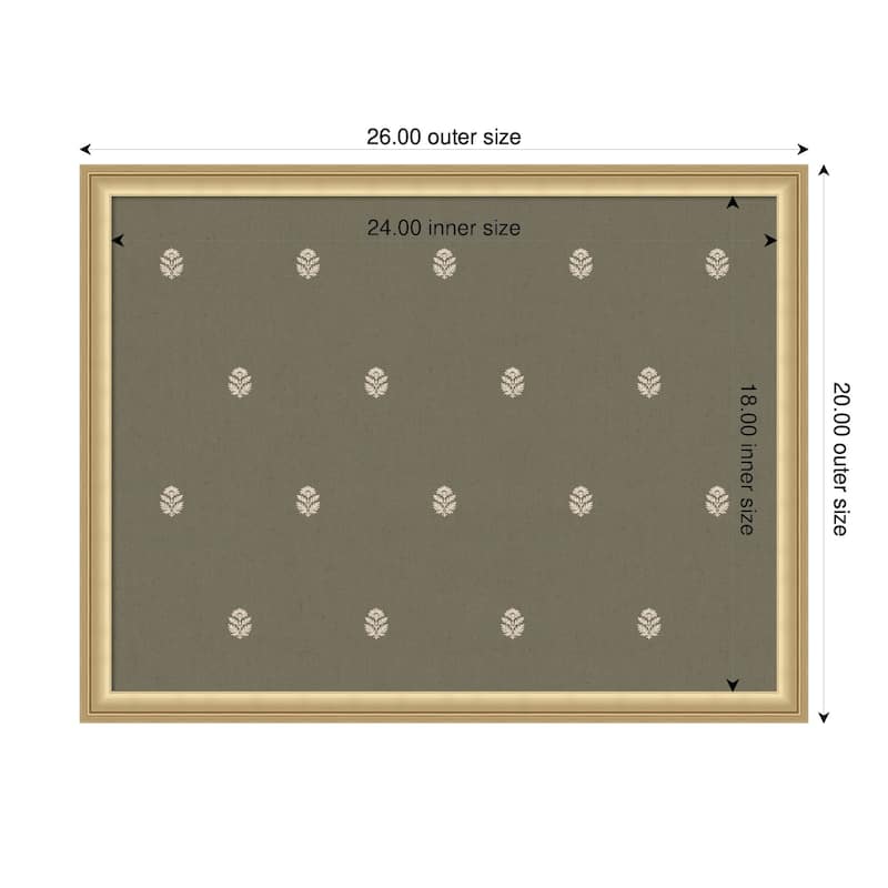 Kate and Laurel Pinboard Green Botanical Block Print