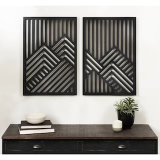 Kate and Laurel Montour Wall Art Plaque Set