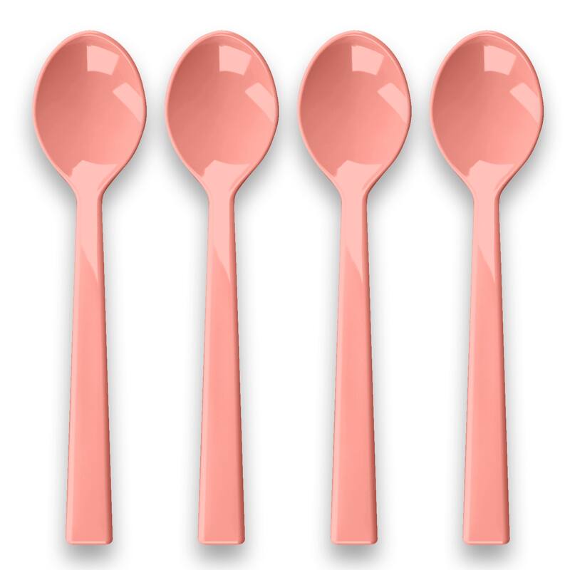 Abode Homewares Berries & Cherries Melamine Dessert Spoon - Multicolor - Set of 4 - Multicolor