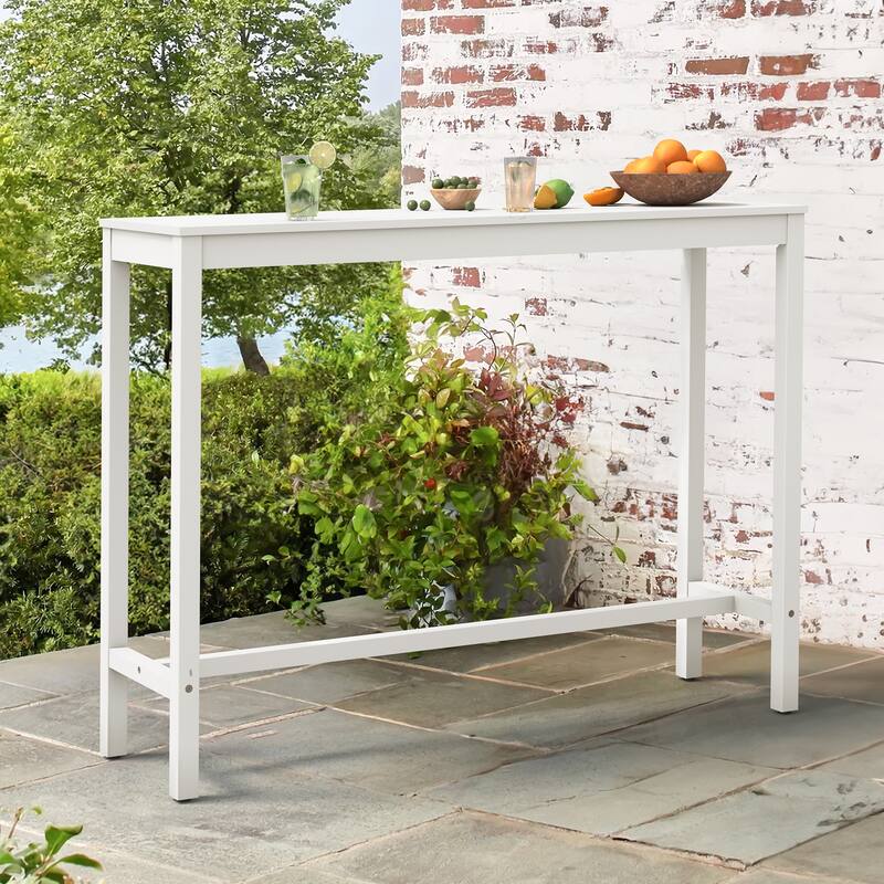 Casual 53.in/63.in Outdoor & Indoor Rectangular Patio Bar Table Wood Dining Table