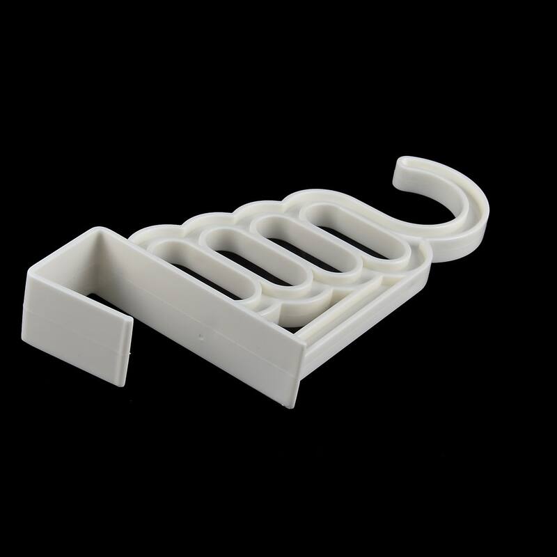 Indoor Washroom Plastic Over Door Wardrobe Clothes Hook Hanger 2pcs - White - 6.9" x 3.5" x 0.4"(L*W*T)