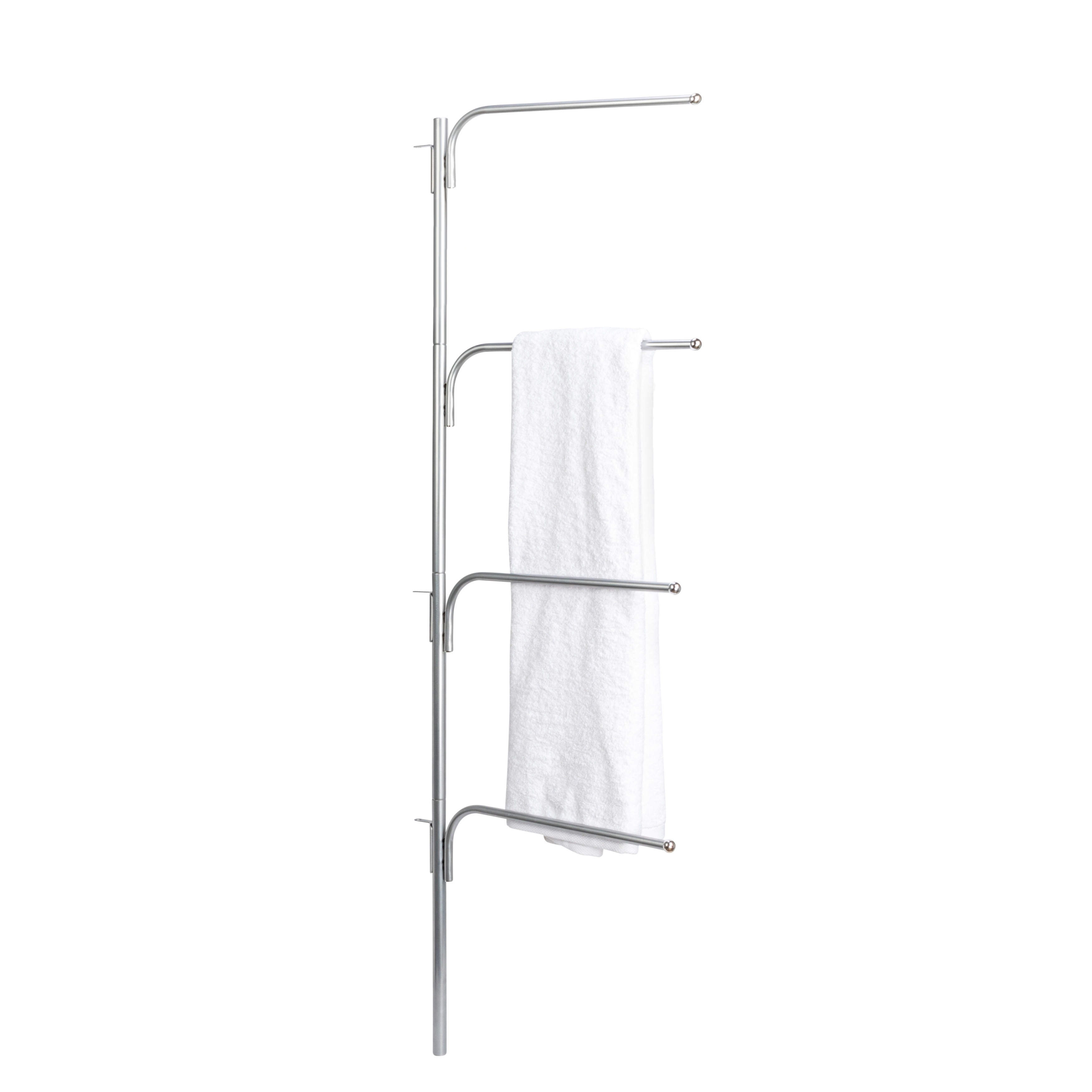 Household Essentials 4 Bar Hanging Valet Behind the Door Clothing Towel Rack Chrome 20.5 x 70 On Sale Bed Bath Beyond 28776106