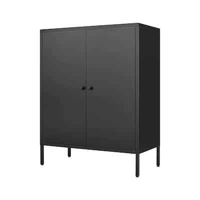 Kitchen Buffet Server Table Accent Sideboard Cupboard Server Buffet Console Table with Doors Cabinet