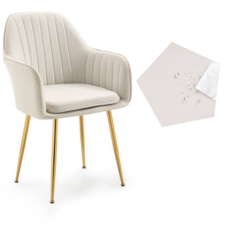 AVAWING Upholstered Dining Chair (Set of 6) Velvet Accent Arm Chair