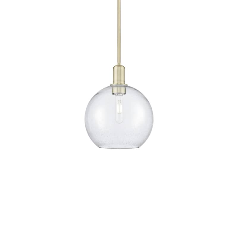 Innovations Lighting 716-1S-13-10 Athens Pendant Athens 10" Wide Mini - Antique Brass / Seedy