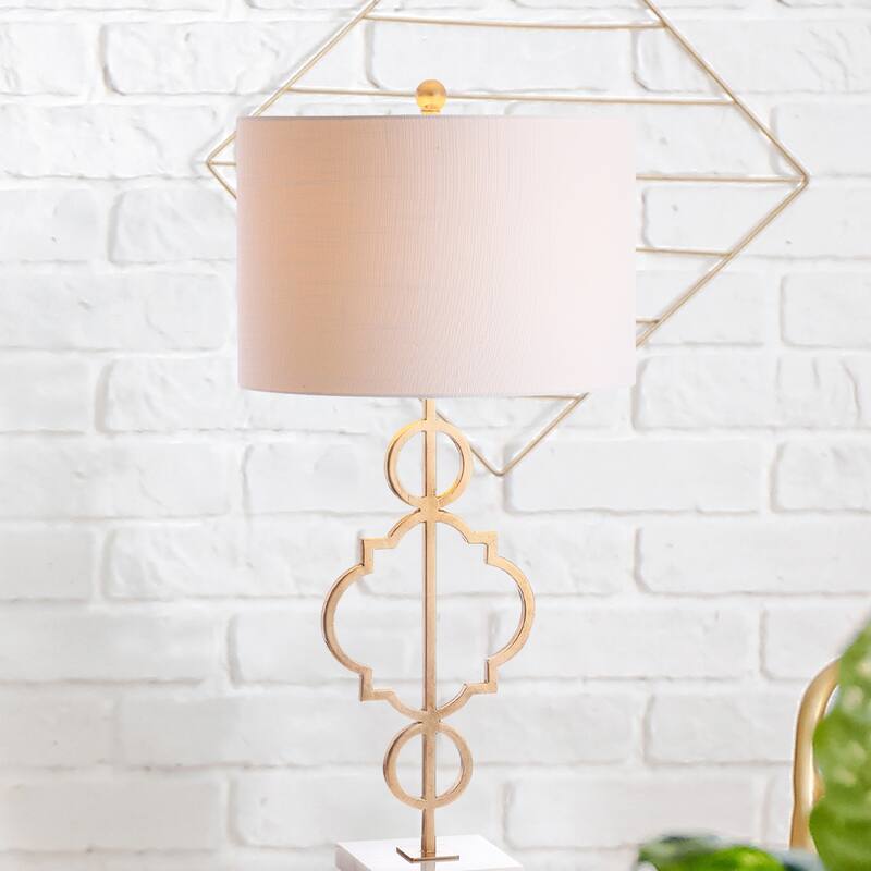 Honore 31" Metal LED Table Lamp, Gold Leaf by JONATHAN Y
