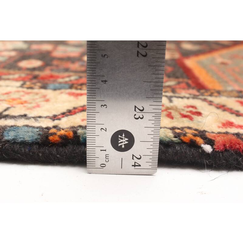 ECARPETGALLERY Hand-knotted Anatolian Black Wool Rug - 3'8 x 6'4