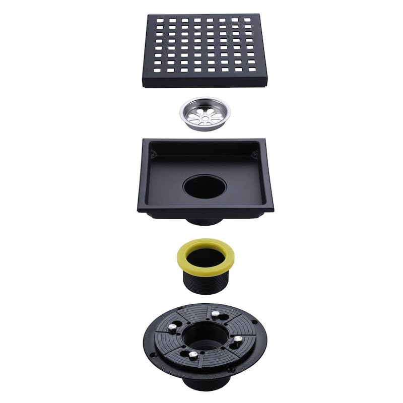 6'' W Grid Shower Drain
