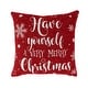 preview thumbnail 1 of 0, Festive Delight Chenille Jacquard Holiday Throw Pillow 18"x18" - Cover Only - Red