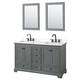 Option Dark Gray, Black Trim, White Quartz Top
