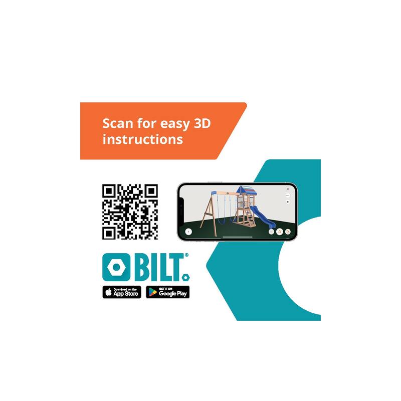 Backyard Discovery Bay Pointe Cedar Wood Swing Set, Slide, Play Deck - 10'3" x 8'11"