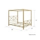 preview thumbnail 9 of 12, Avenue Green Rosemarie Goldtone Metal Canopy Bed
