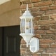 preview thumbnail 1 of 11, Rogers Park Aluminum 6.25-in. W 1 Light Motion Sensor Dusk to Dawn Outdoor Wall Lantern Clear Glass 6.5-in W x 17.75-in H x 7-in D - Textured White