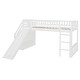 preview thumbnail 30 of 28, All-in-one Loft Bed Built-in Ladder Wood Frame Loft Bed with Slide, 2 Drawers, Storage Stairs & Underbed Activity Space for Kids