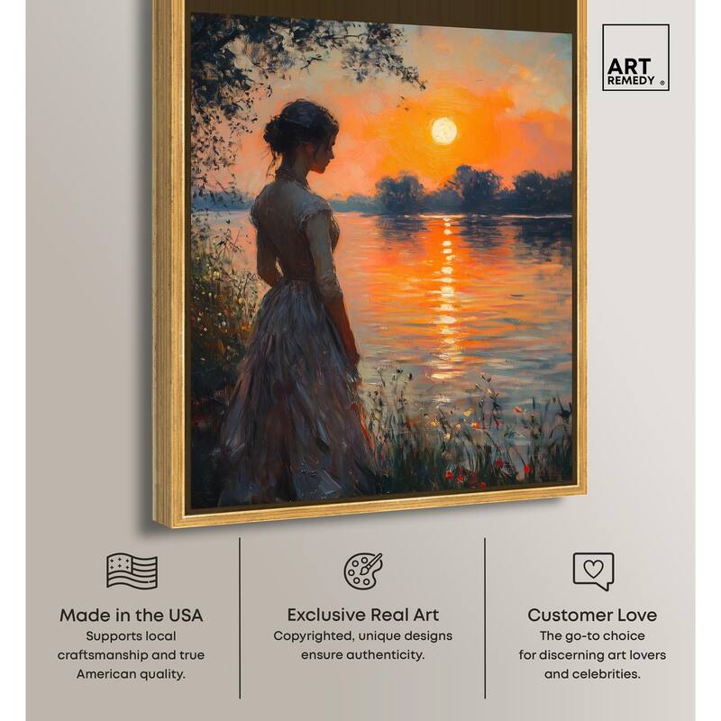 Sunset Pond Canvas by Art Remedy