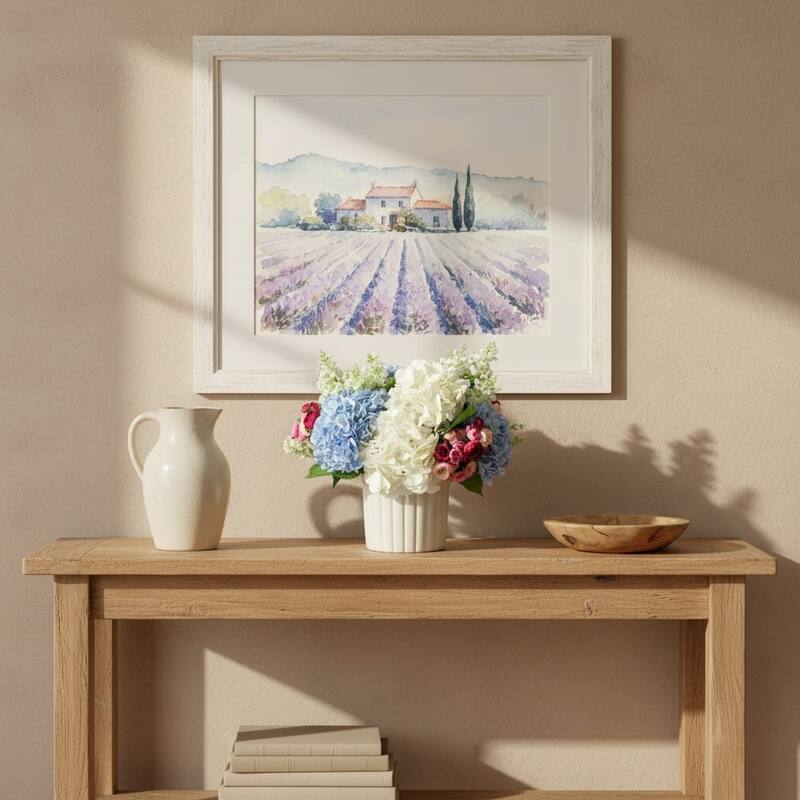Centerpiece with Hydrangea, Lilacs and Ranunculus - 16