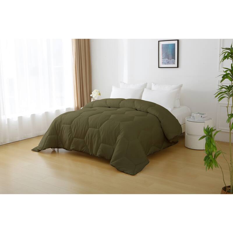 Better Style Home Oversized Microfiber Honeycomb Comforter Insert