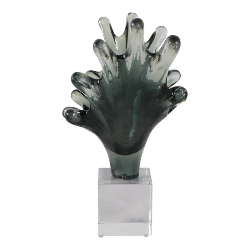 Glass Sculpture Artistic Agua Splash Elegant Decorations Living Room