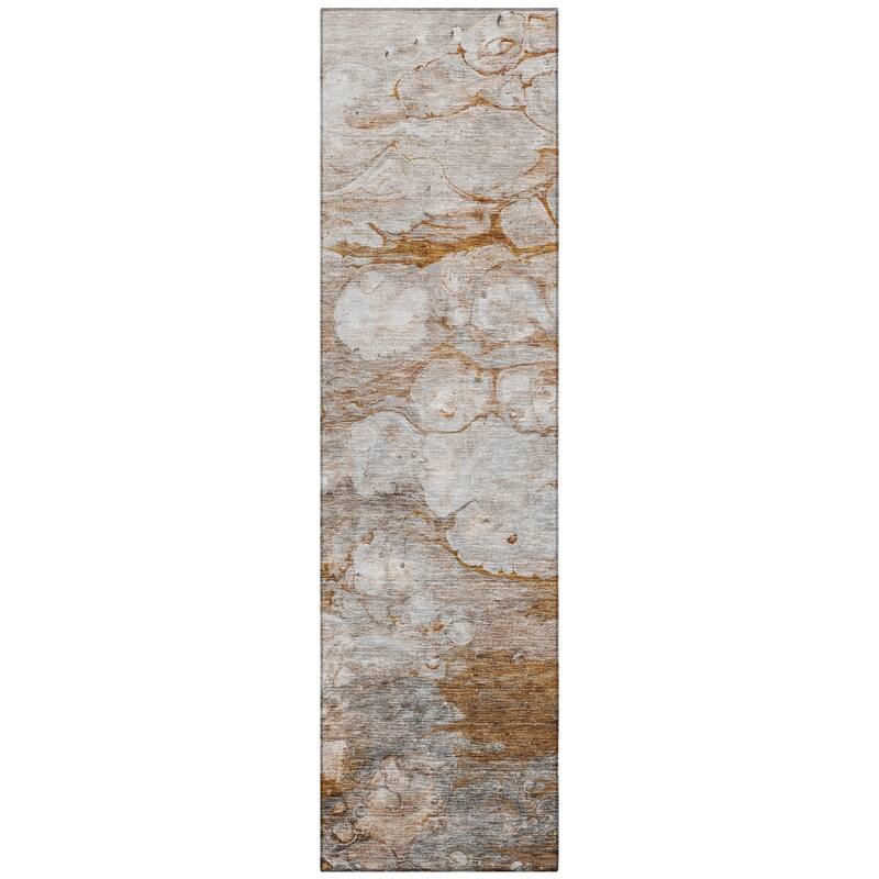 Machine Washable Indoor/ Outdoor Chantille Modern Abstract Rug