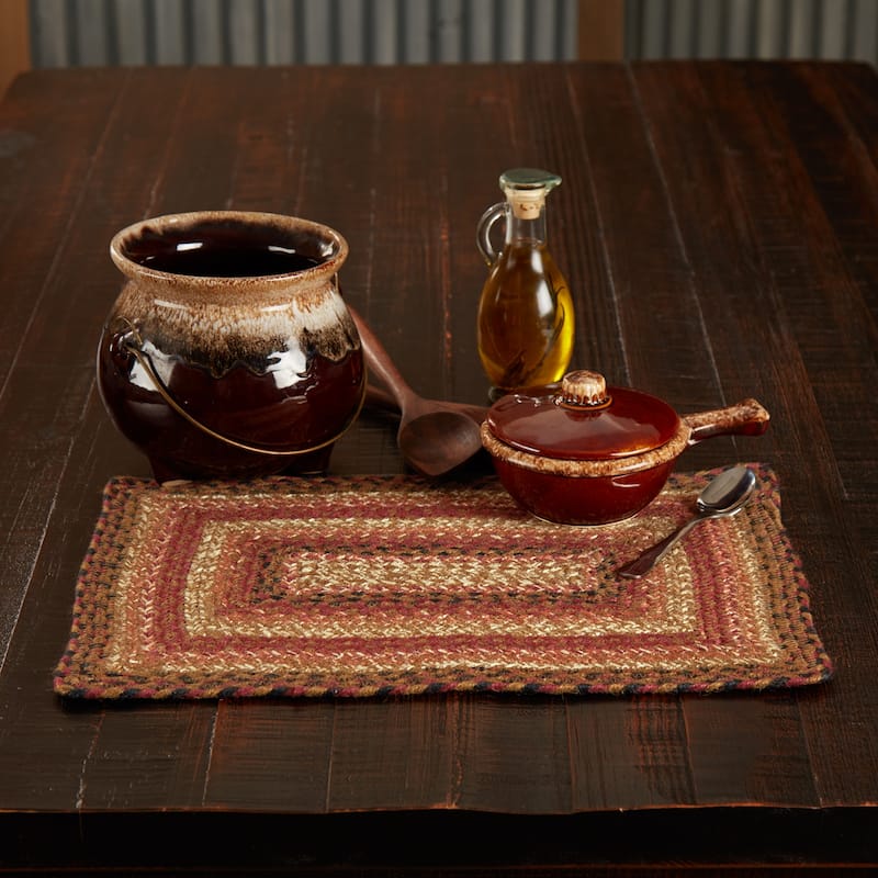 Ginger Spice Jute Rect Placemat 12x18 - Single