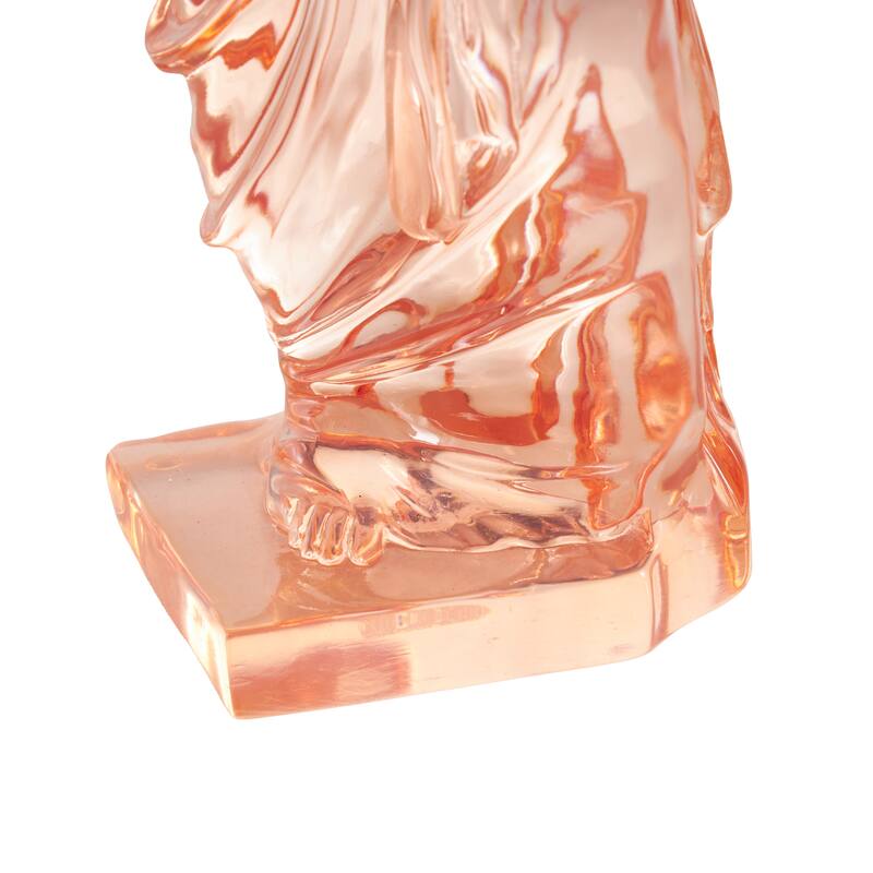 Light Blue, Orange or Green Resin Tinted Woman Decorative Sculpture