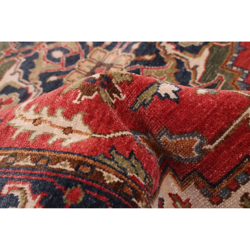 ECARPETGALLERY Hand-knotted Jules Sultane Red Wool Rug - 4'0 x 5'9