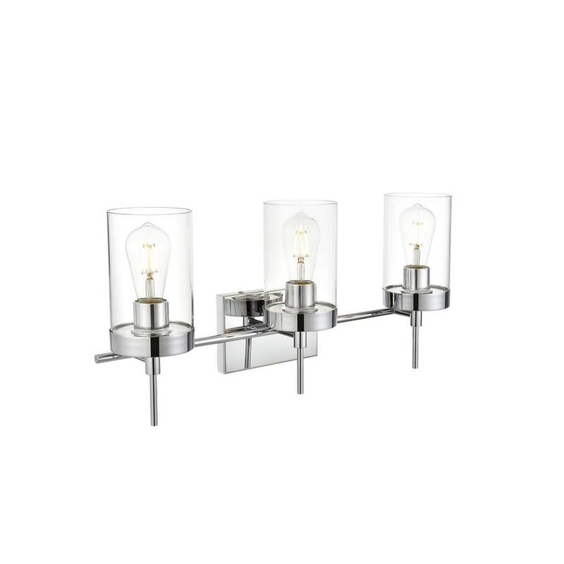 Bento 1 Light Black and Clear Bath Sconce