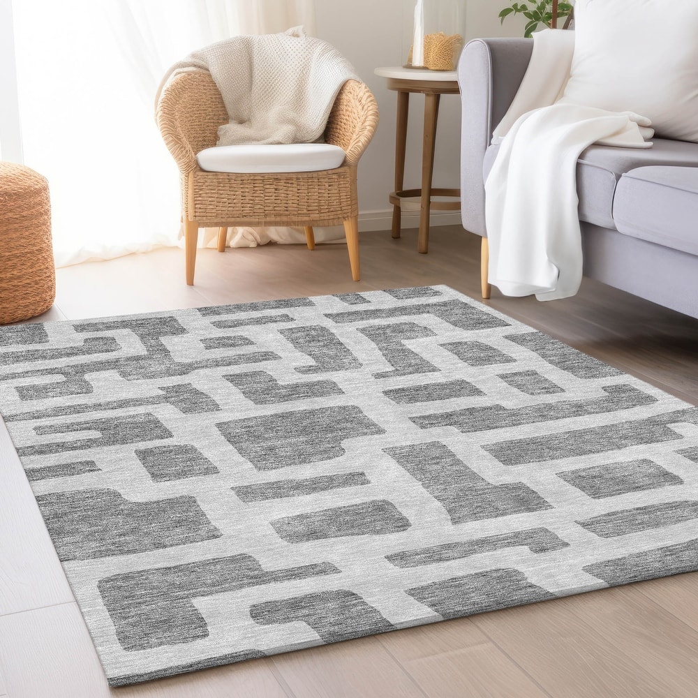 Premium Washable Super Soft Geo Maze Mayfield Rug