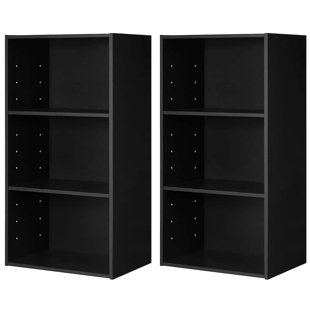 Gymax 2 PCS 3 Tier Open Shelf Bookcase Multi-functional Storage - See Details