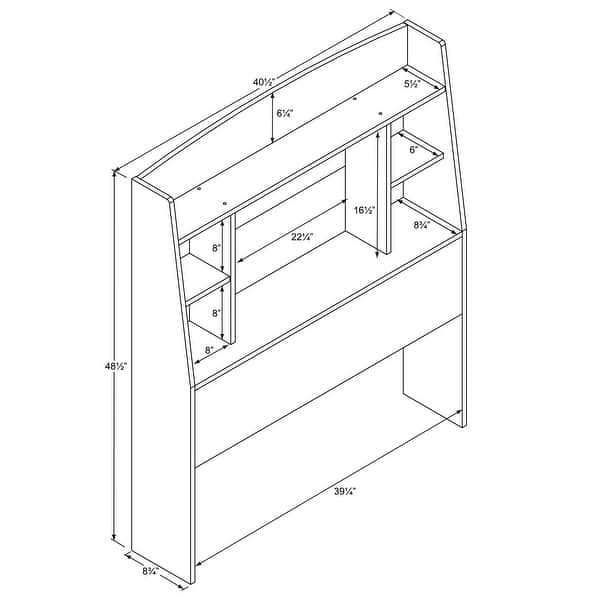 dimension image slide 1 of 2, Bella Twin Headboard, Black