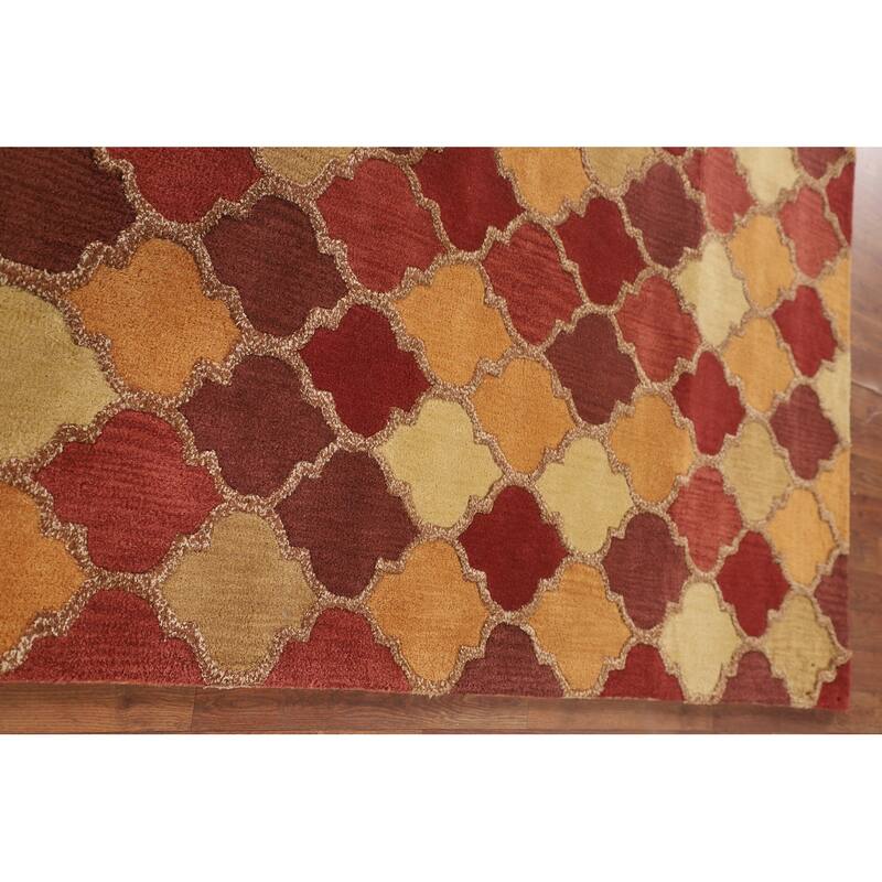 Trellis Gabbeh Indian Area Rug Hand-Tufted Wool Carpet - 5'0" x 8'0"
