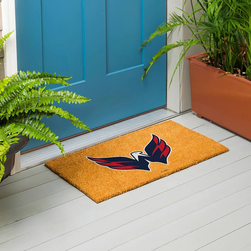 Washington Capitals Full Color Indoor/Outdoor Coir Mat - 28" x 16"