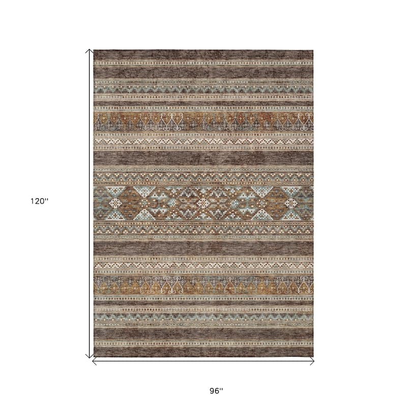 HomeRoots Southwestern Transitional Rectangle Outdoor Rug